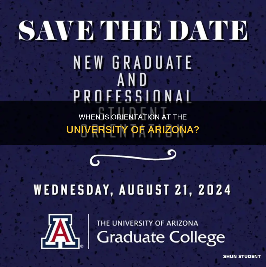 when is new student orientation at university of arizona