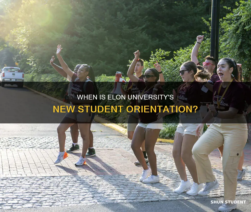 when is new student orientation elon university