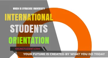 Syracuse University: International Student Orientation Dates