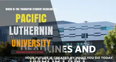 Transfer Deadlines for Pacific Lutheran University