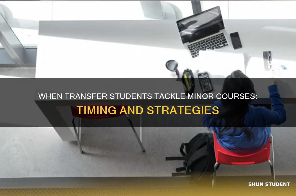 when is transfer student will do the minor courses