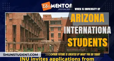 International Students: University of Arizona Application Dates