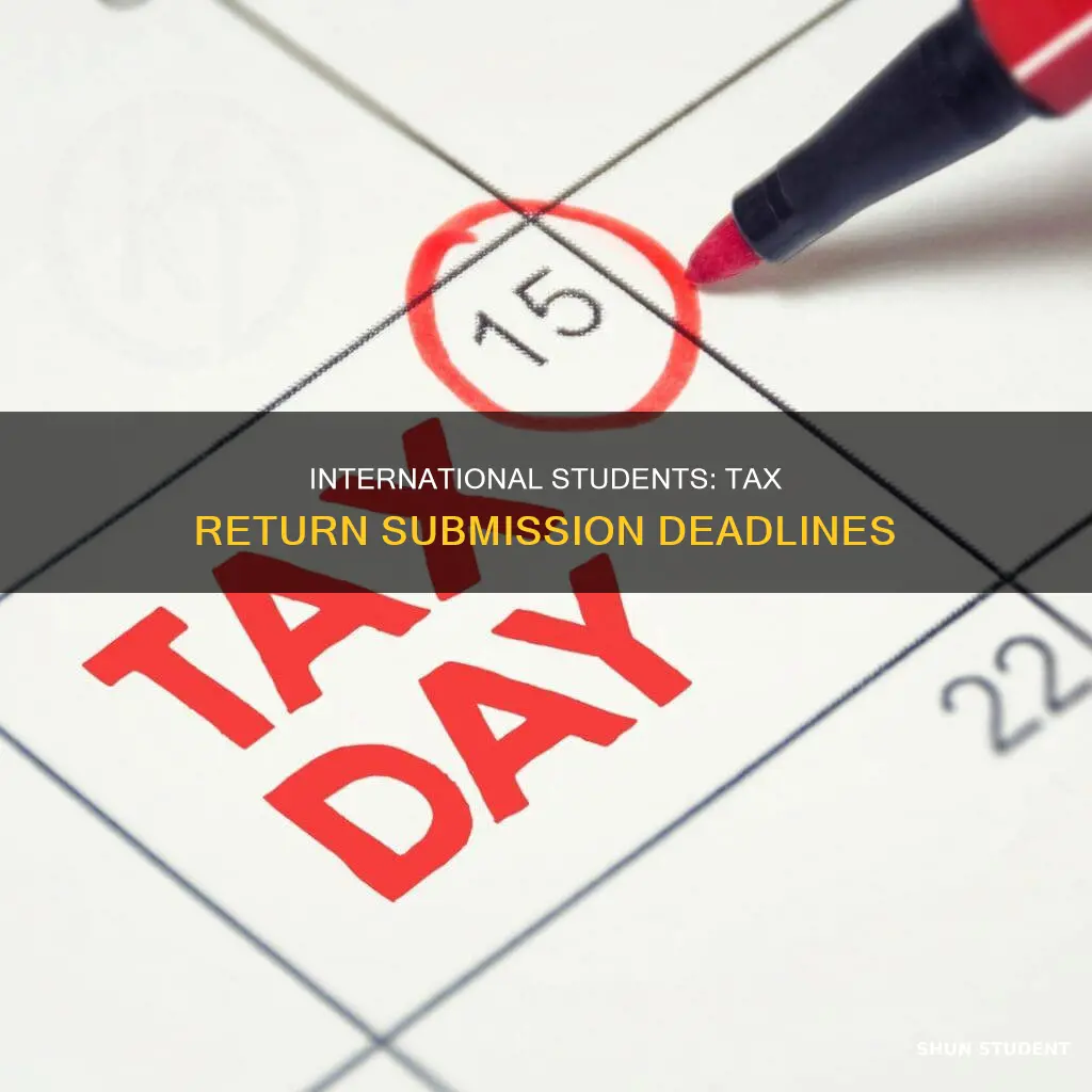 when must tax return be received international student