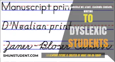 Cursive Writing for Dyslexic Students: Timing and Teaching Strategies