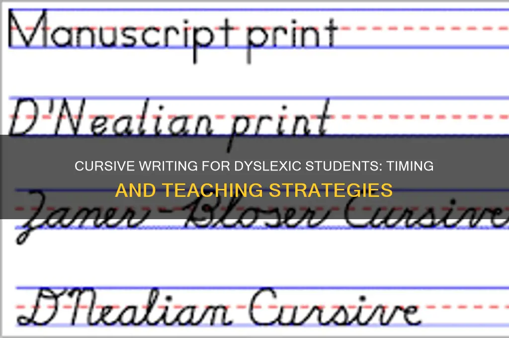 when should we start teaching cursive writing to dyslexic students