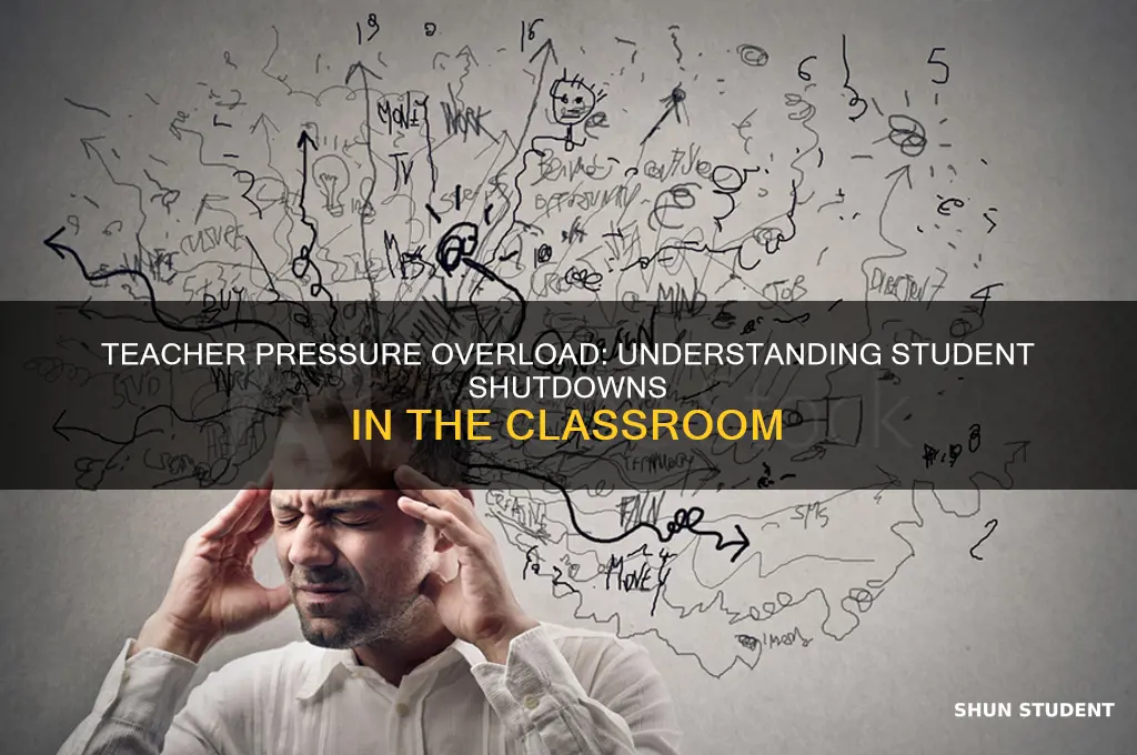 when student shuts down from pressure from teacher