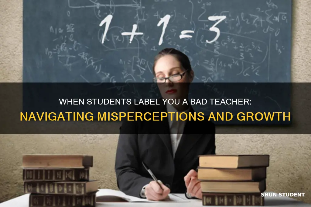 when student think you are a bad teacher