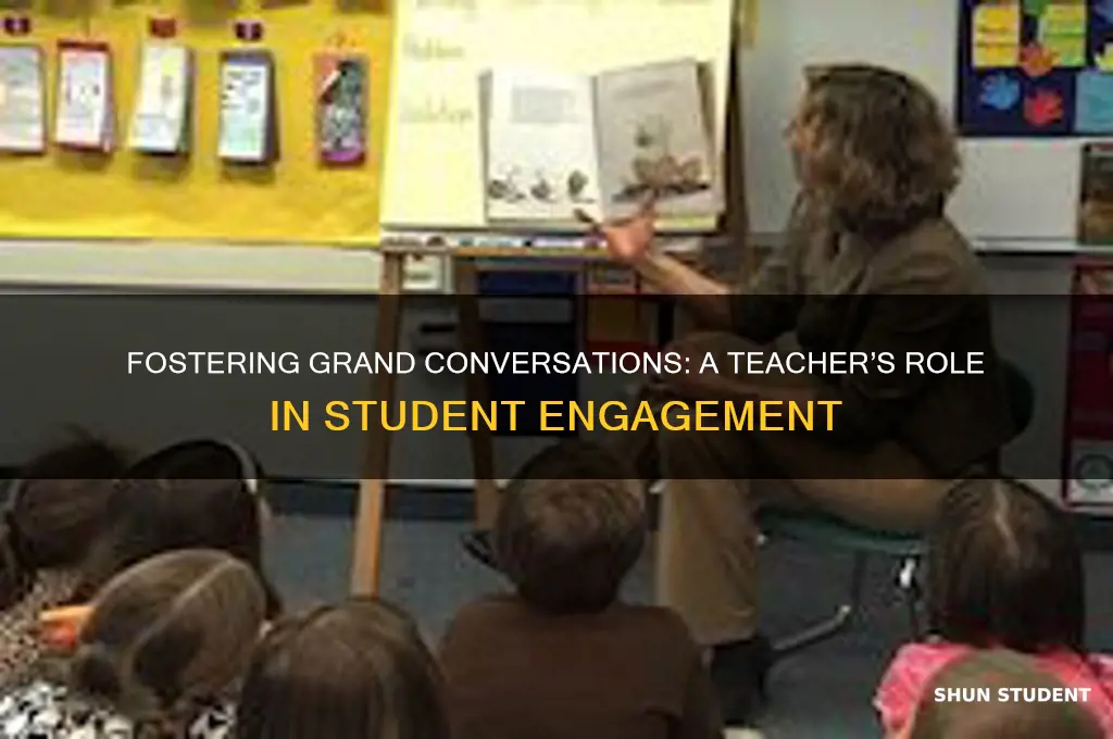 when students engage in grand conversations the teacher should
