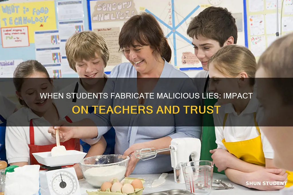 when students tell malicious lies about teacher