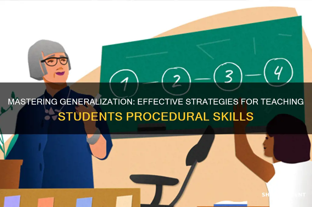 when teaching students to generalize this procedure
