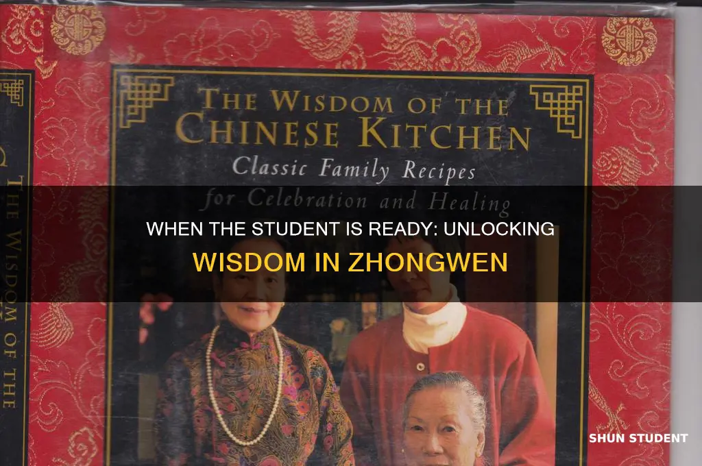 when the student is ready the teacher will appear zhongwen