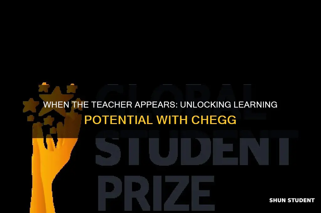 when the teacher appears the student will learn chegg