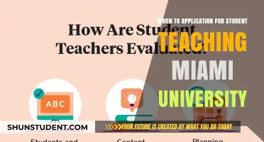 Miami University Student Teaching: Application Timing