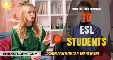 Effective Timing for Teaching Grammar to ESL Students: A Guide