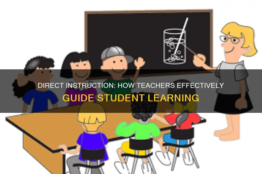 when using direct instruction the teacher tells the students