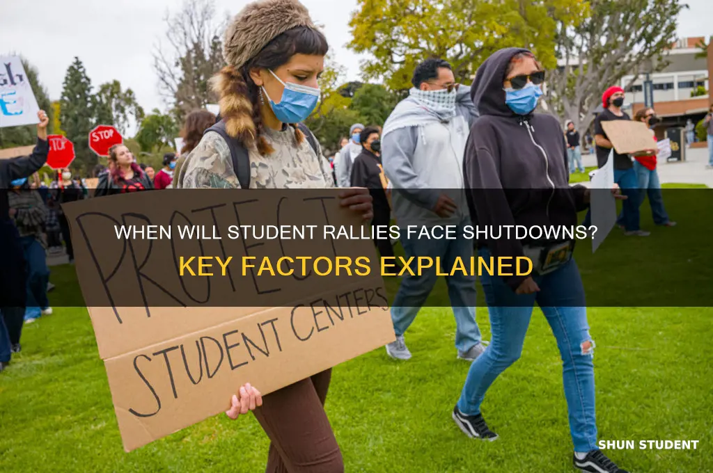 when will a student rally be shut down