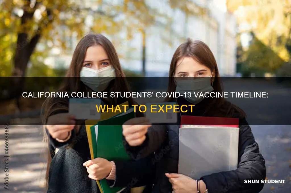 when will california college students get covid vaccine