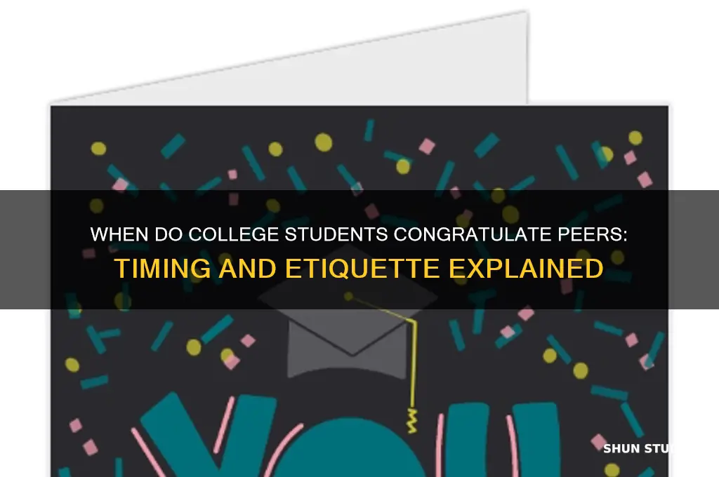 when will college student congratulate