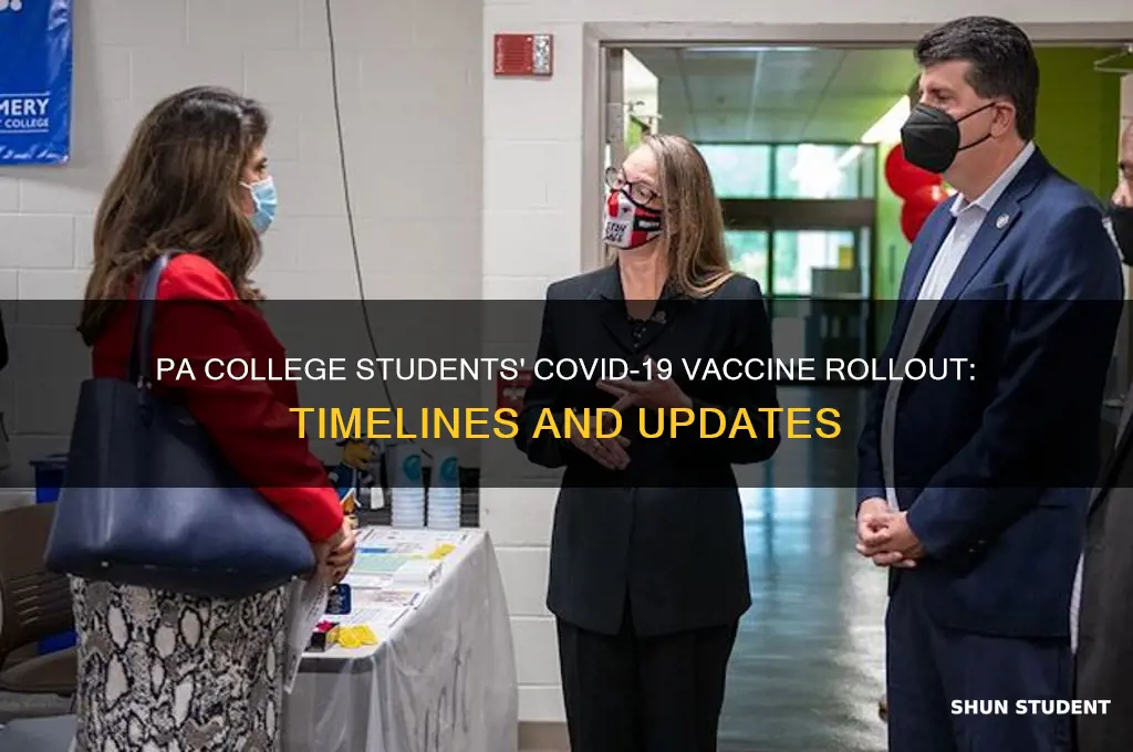when will college students get covid vaccine in pa