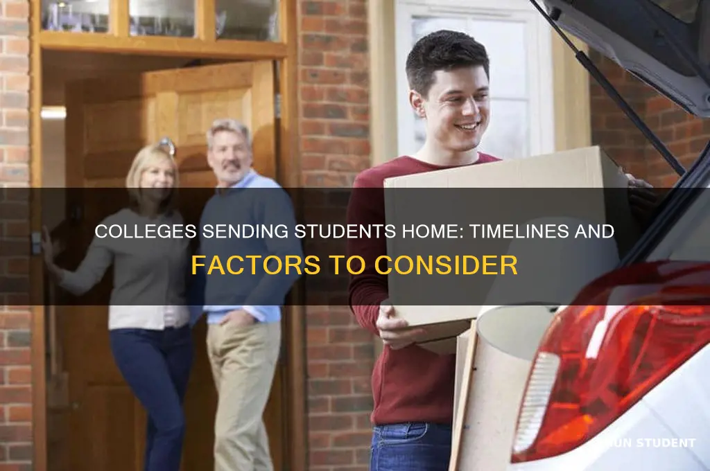 when will colleges send students home