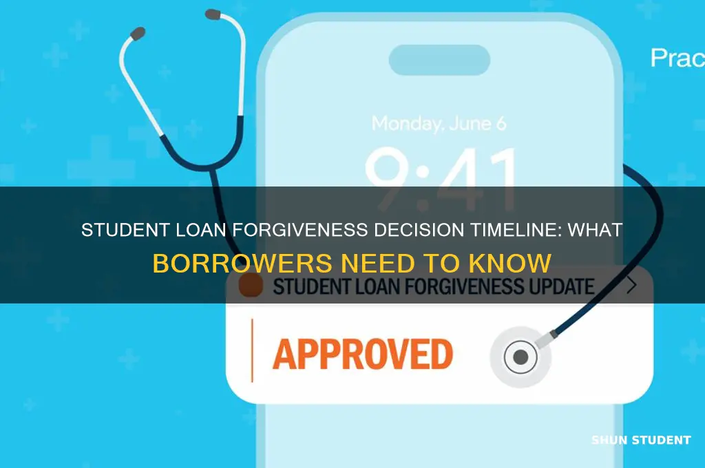 when will decision be made on student loan forgiveness