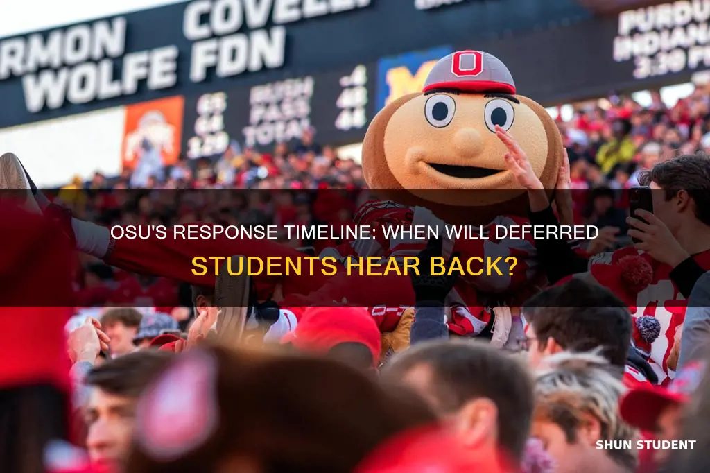 when will deferred students hear back from ohio state university