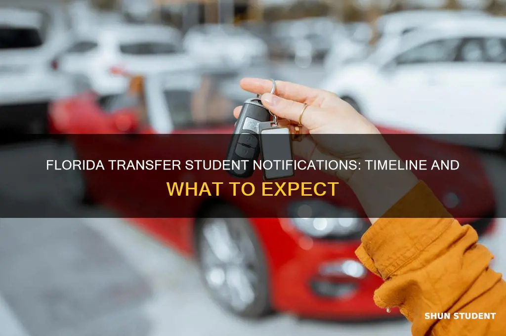 when will florida notify transfer students