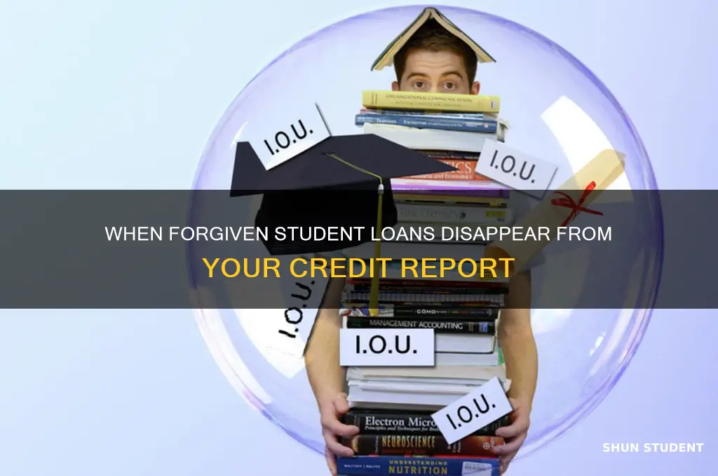 when will forgiven student loans be removed from credit report