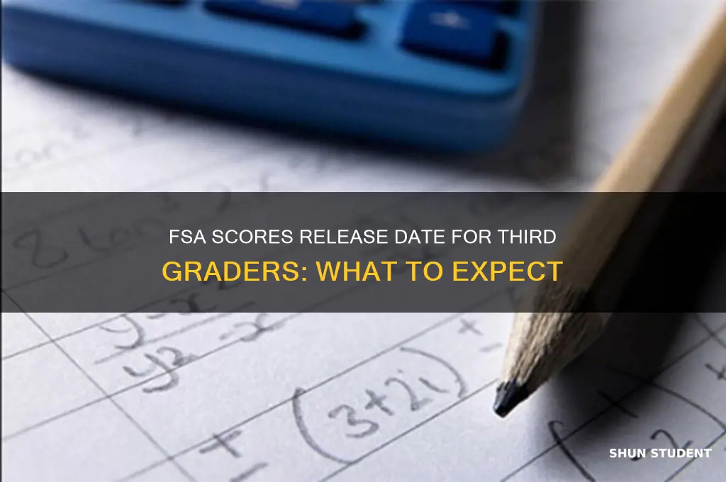 when will fsa scores be released for third grade students