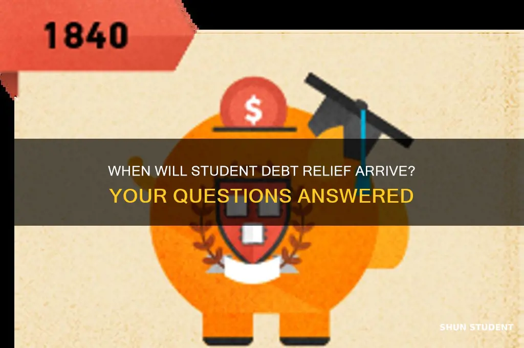 when will i get my student debt relief
