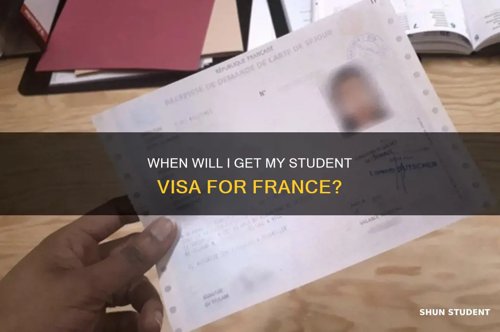 when will i get my student visa frnce