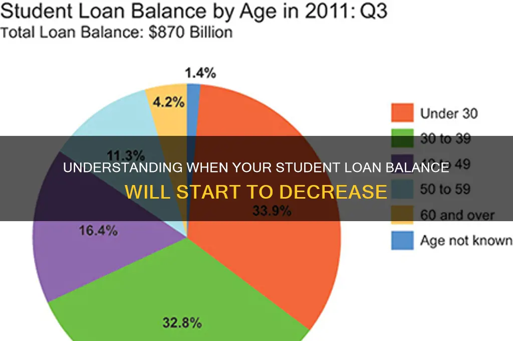 when will i see my student loan balance decrease