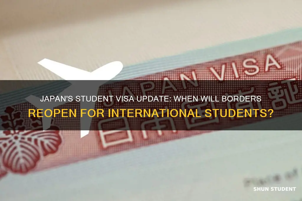 when will japan open for students