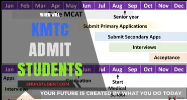 KMTC Student Admissions: Anticipated Dates and Application Timeline