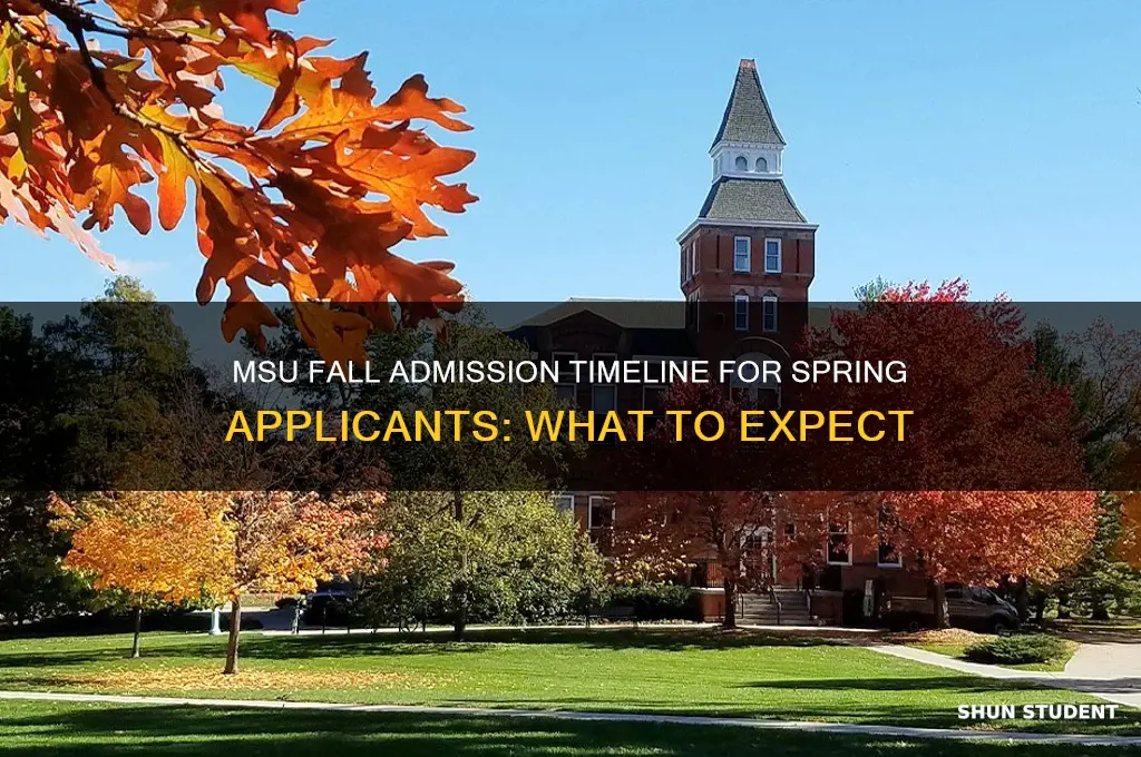 when will msu give fall admission to spring students