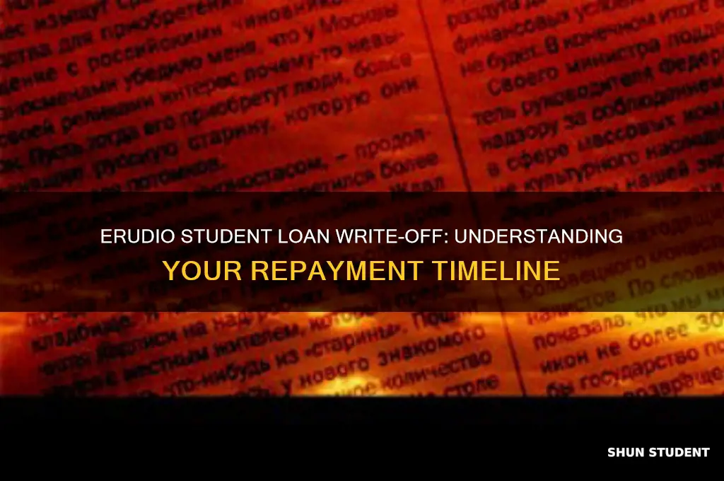 when will my erudio student loan be written off