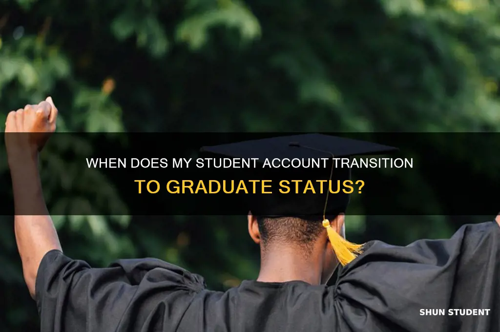 when will my student account change to graduate