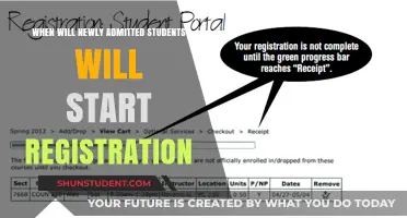 Newly Admitted Students: Registration Start Dates and Key Details