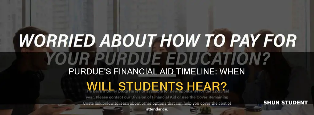 when will purdue university tell students about financial aid fafsa