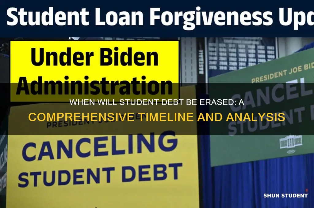 when will student debt be erased