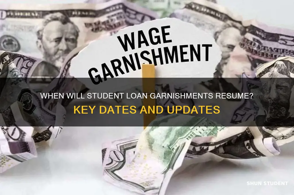 when will student loan garnishments resume