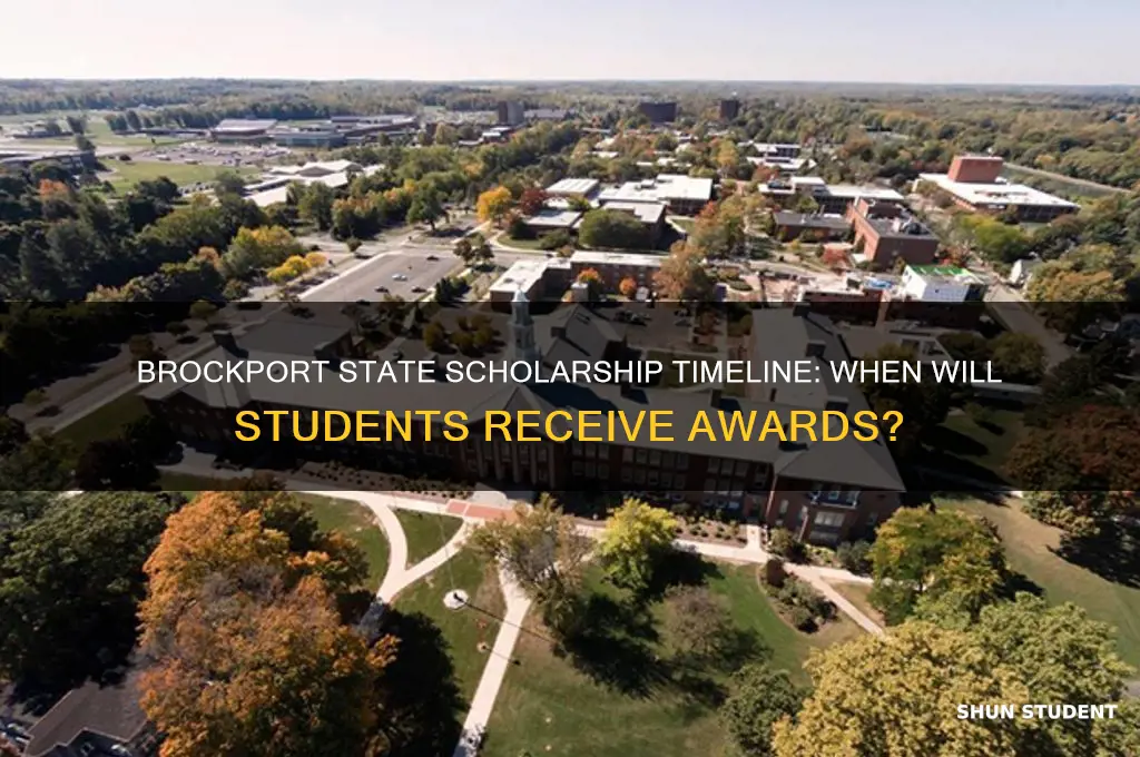 when will student receive scholarship brockport st