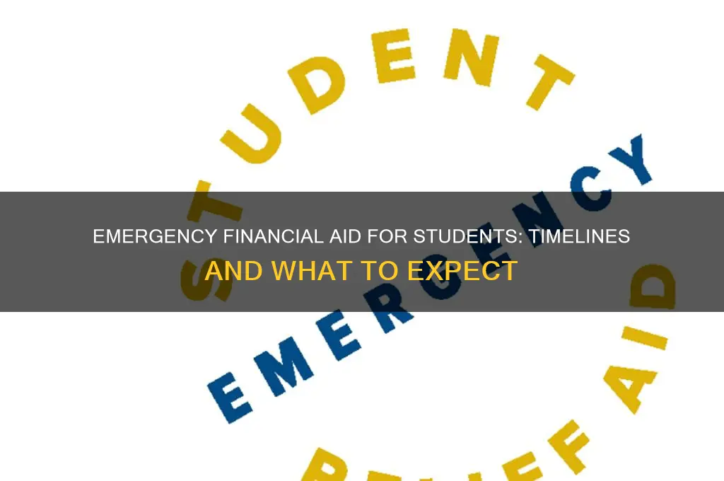when will students get emergency financial aid