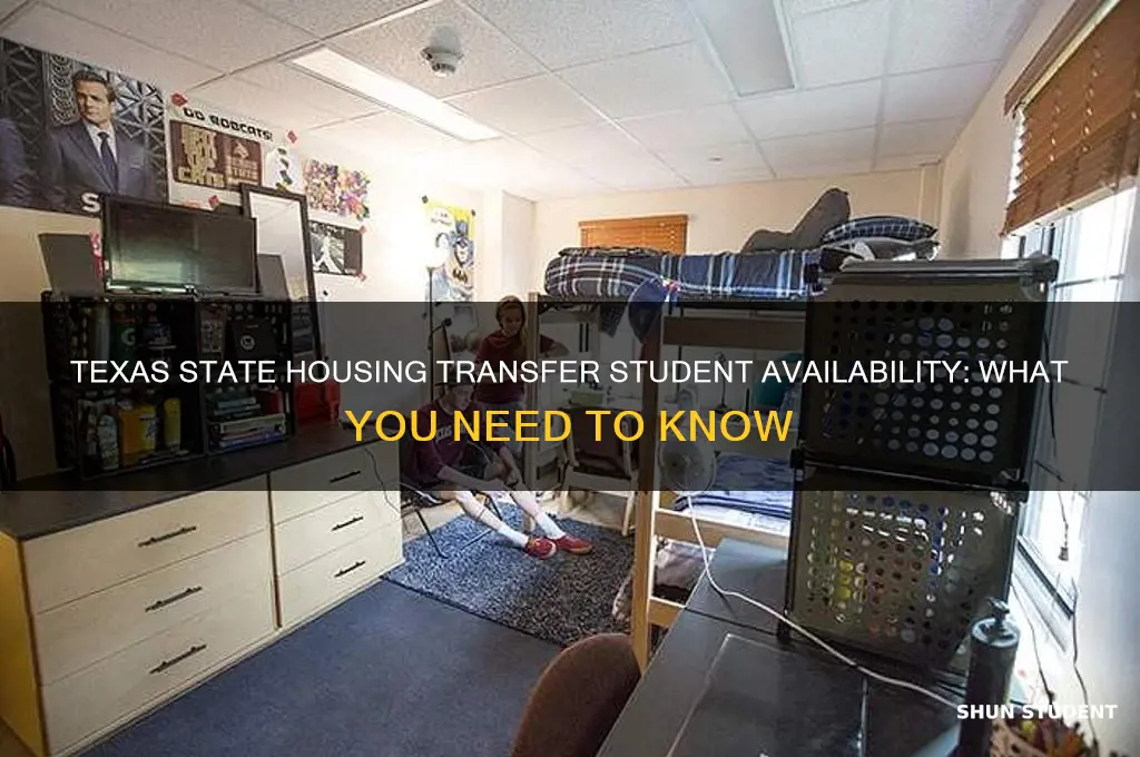 when will texas state housing be open for transfer students