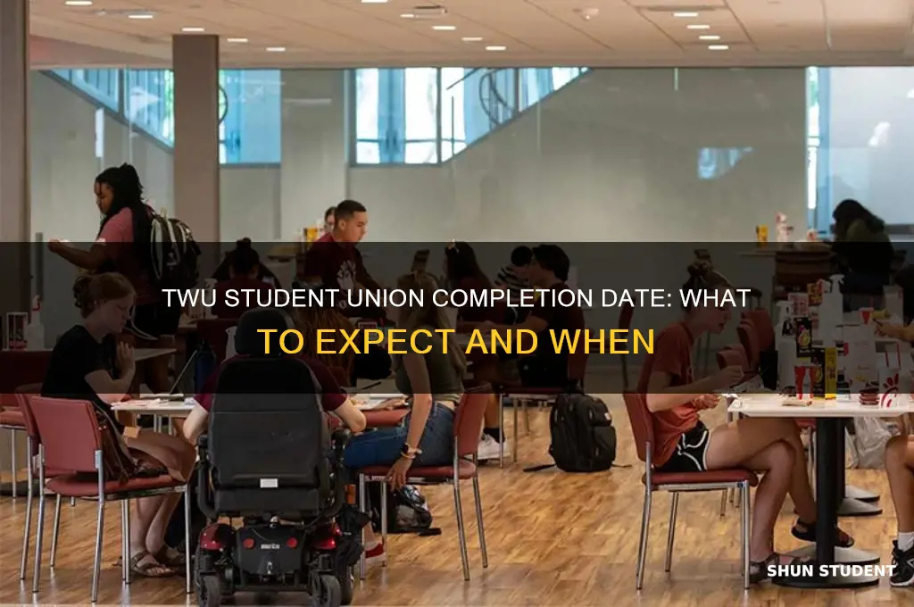 when will the new student union at twu be finished