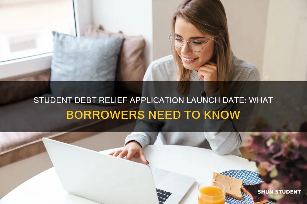 when will the student debt relief application be available