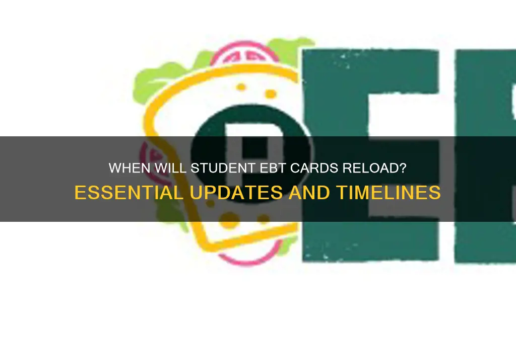 when will the student ebt card be reloaded