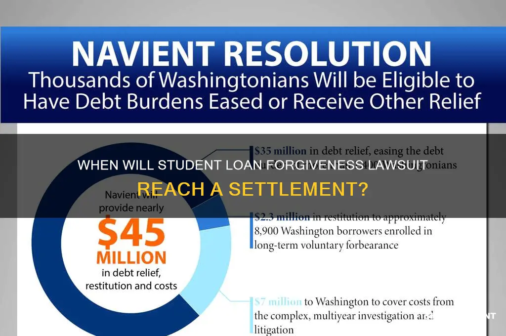 when will the student loan forgiveness lawsuit be settled