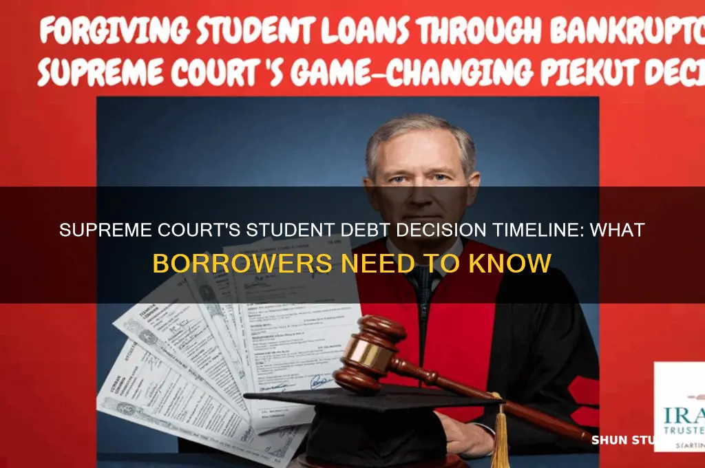 when will the supreme court decide on student debt