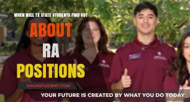 When Will TX State Students Learn RA Position Decisions?